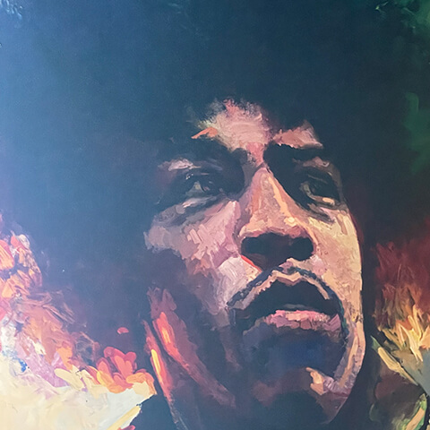painting of Jimi Hendrix
