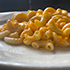 an image of fresh baked macaroni and cheese
